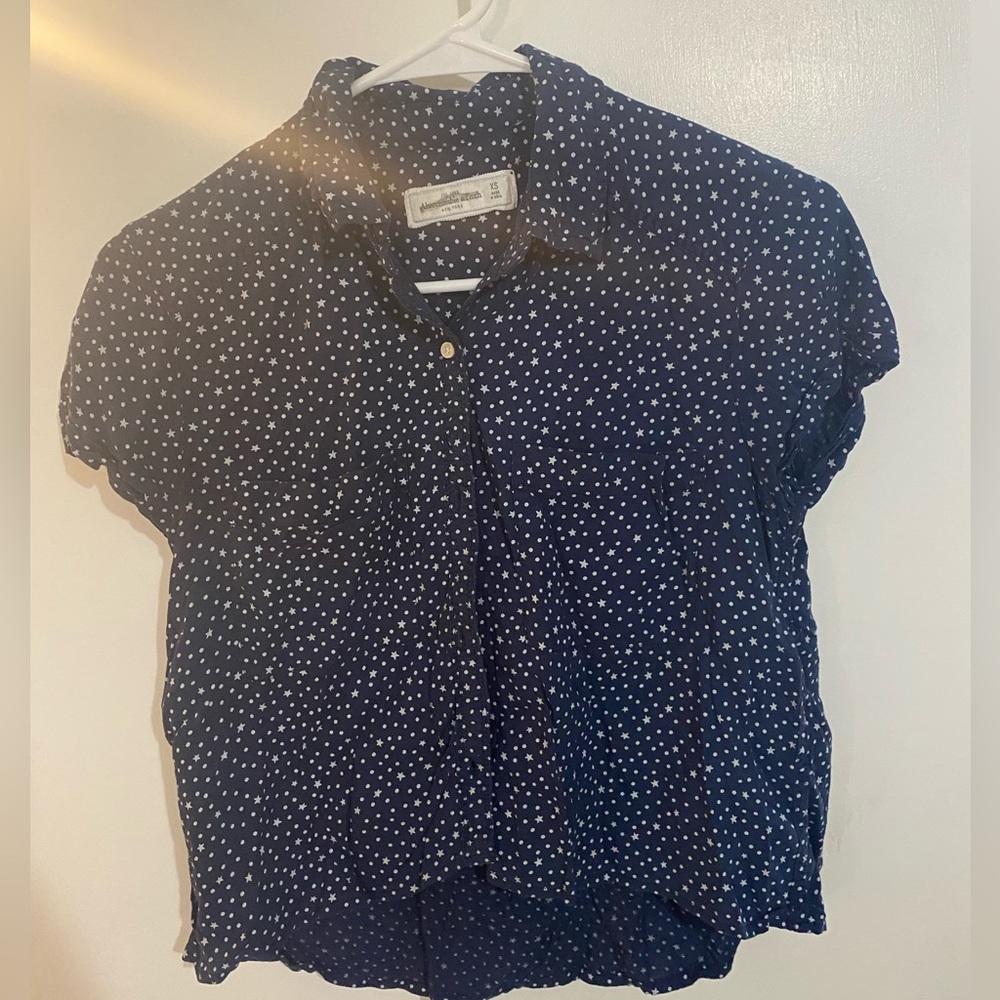 Lightweight button up cropped shirt